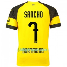 Billige Fotballdrakter Borussia Dortmund Sancho 7 Hjemmedraktsett 2018/19 Kortermet